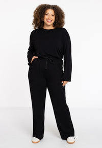 Oversized tee long sleeves LOUNGE - black - #5