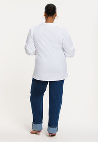Chemisier à manches bouffantes COTTON STRETCHBlouse puff sleeve COTTON STRETCH - white - #3