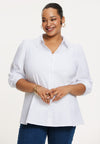 Chemisier à manches bouffantes COTTON STRETCHBlouse puff sleeve COTTON STRETCH - white - #1