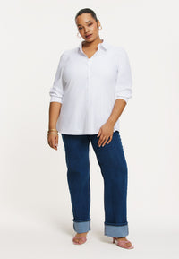 Chemisier à manches bouffantes COTTON STRETCHBlouse puff sleeve COTTON STRETCH - white - #2