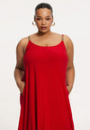 Lange spaghetti-jurk swing dolce - Rood