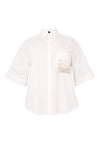 Blouse sparkle COTTON - white - #5