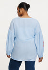 Top sequins CHAMBRAY - light blue - #3