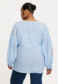 Top sequins CHAMBRAY - light blue - #3
