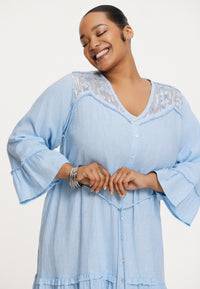 Dress glitter CHAMBRAY - light blue - #2