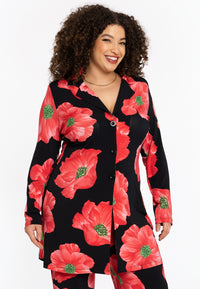 Long blazer PETALS - red - #1