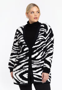 Long cardigan ZEBRA - black - #1
