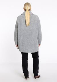 Pullover with turtleneck and strass - grey - #3