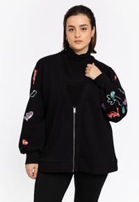 Jacket with embellishments - black - #1