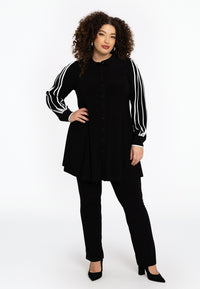 Blouse with piping DOLCE - black - #1