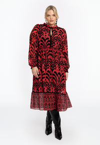 Dress IKAT - red - #1