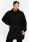 Turtleneck pullover - black