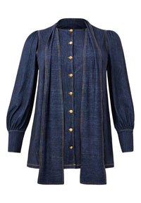 Tunic scarf DENIM DOLCE - blue - #3