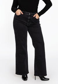 Jeans wide leg 5-pockets - black - #2