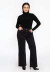 Jeans wide leg 5-pockets - black - #1