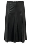 Flared skirt FAUX LEATHER - black - #3
