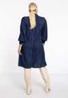 Dress with bow DENIM DOLCE - blue - #3
