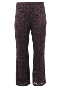 Trousers bootcut LACE - brown - #4