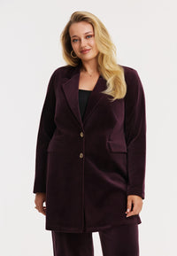 Blazer VELVET - dark red - #1