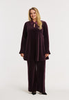 Tunic wide bottom VELVET - dark red - #6