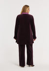 Tunic wide bottom VELVET - dark red - #3