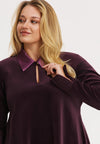 Tunic wide bottom VELVET - dark red - #4