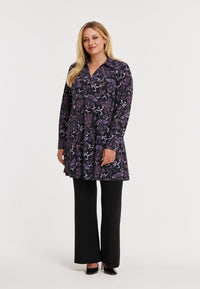 Tunic wide bottom BOHO - purple - #2