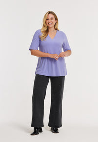 T-shirt A-line DOLCE - light purple - #6