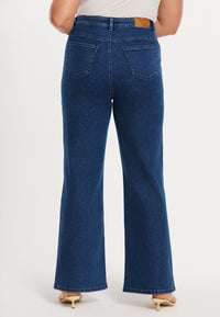 Jeans wide leg 5-pocket - indigo - #3