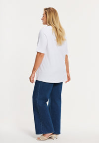 T-shirt neck embellishment COTTON - white - #3