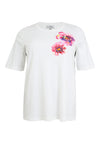 T-shirt with flowers COTTON - white - #5