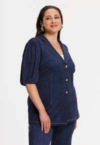 Blazer puffsleeve DENIM DOLCE - blue - #2