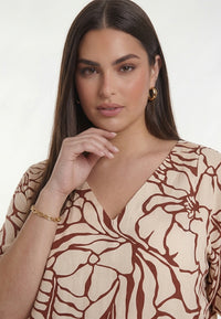 Tunic relaxed BLOOMPOPPY - dark red - #4