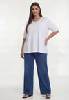 T-shirt white beads - white