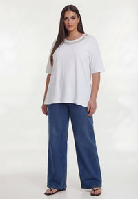 T-shirt GLASSBEADS - white - #1
