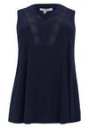 Singlet flare lace insert UNI DOLCE - blue