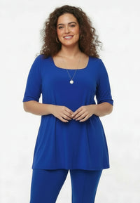 Top flared UNI DOLCE - indigo - #1