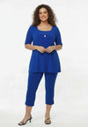 Top flared UNI DOLCE - indigo