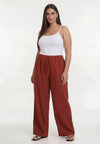 Pantalon brick - rouge foncé