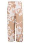 Trousers BLURRED ROSES - light brown - #5