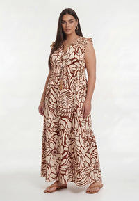 Dress maxi BLOOMPOPPY - dark red - #2