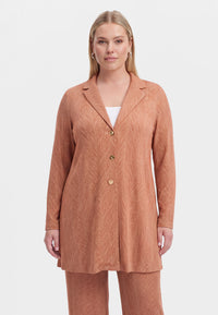Blazer flare FISHBONE - mid brown - #2
