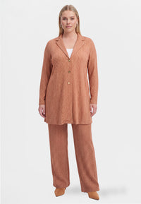 Blazer flare FISHBONE - mid brown - #1