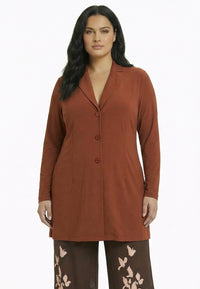 Blazer long UNI R-DOLCE - mid brown - #1