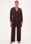 Blazer A-line UNI DOLCE - brown