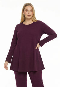 Tunic wide bottom ECO VERO - purple - #1