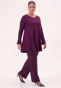 Tunic wide bottom ECO VERO - purple - #1