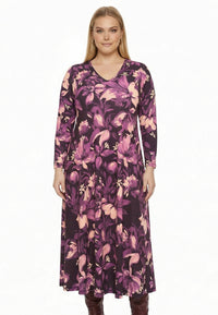 Dress midi CICLAMY - purple - #1