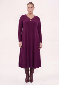 Dress midi UNI DOLCE - purple - #1