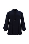 Blouse flare UNI DOLCE PLISSÉ - blue - #4